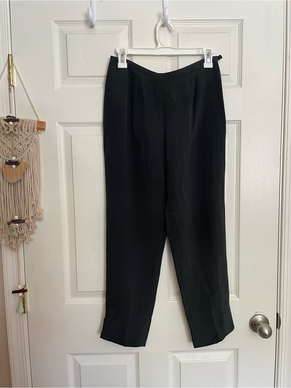 Vintage 100% Silk Rena Rowan Essentials Women’s size 6 Dark Grey Dress Pants